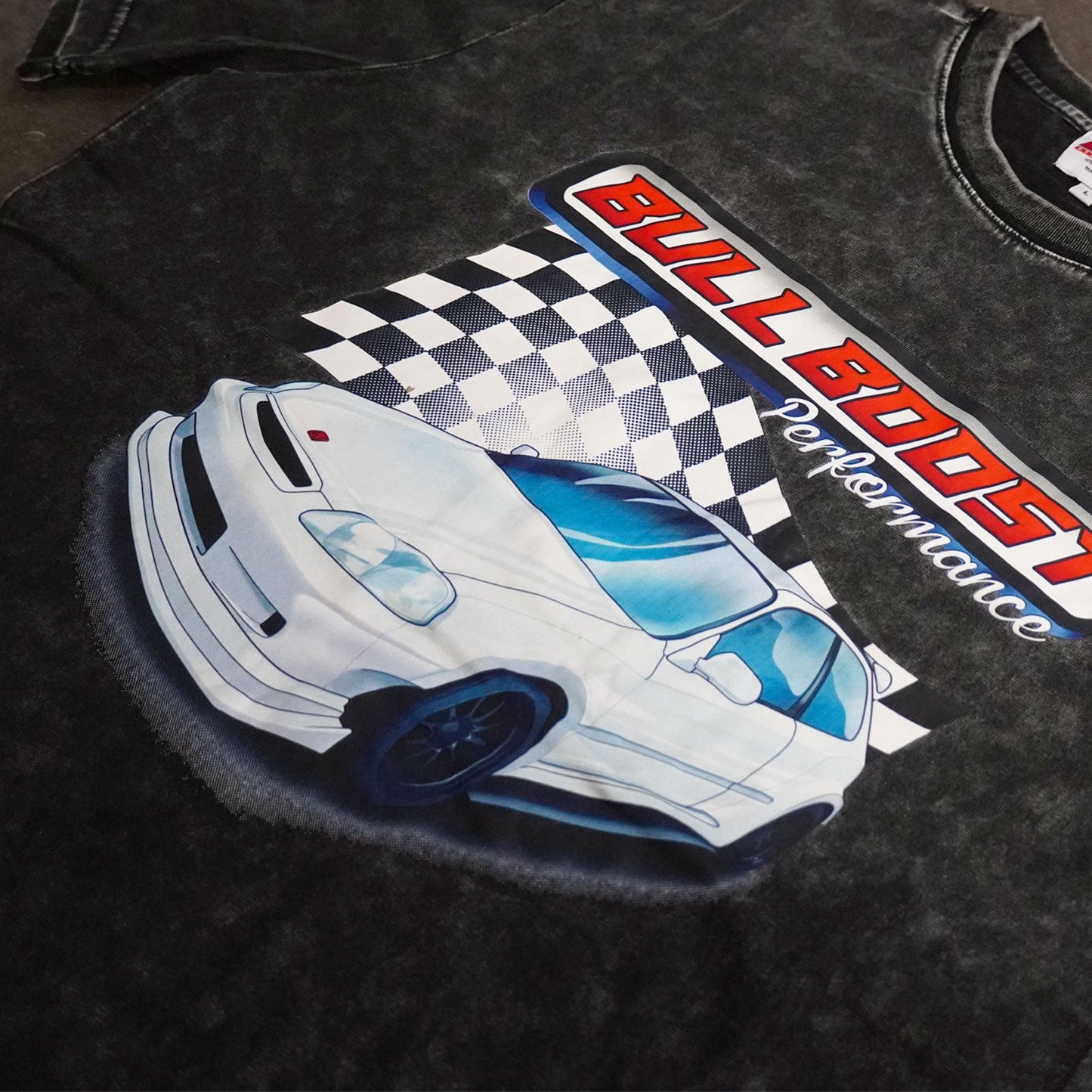 Vintage Acid Wash 250GSM Honda Civic EK Hatch Heavy Cotton Pre Shrunk T Shirt