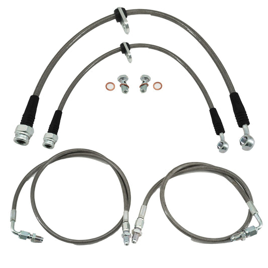 Complete Stainless Front Brake Line Replacement Kit For 92-95 Honda Civic EG