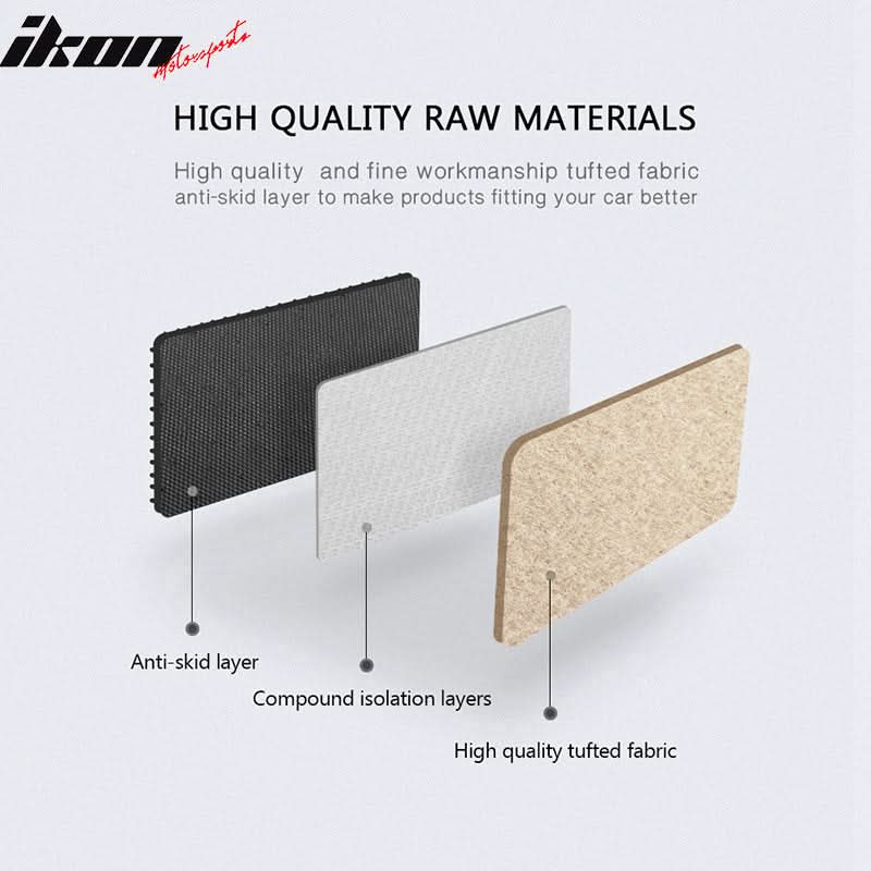 Car Floor Mat for 2011-2015 Ford Focus Beige Carpet 4PC Nylon