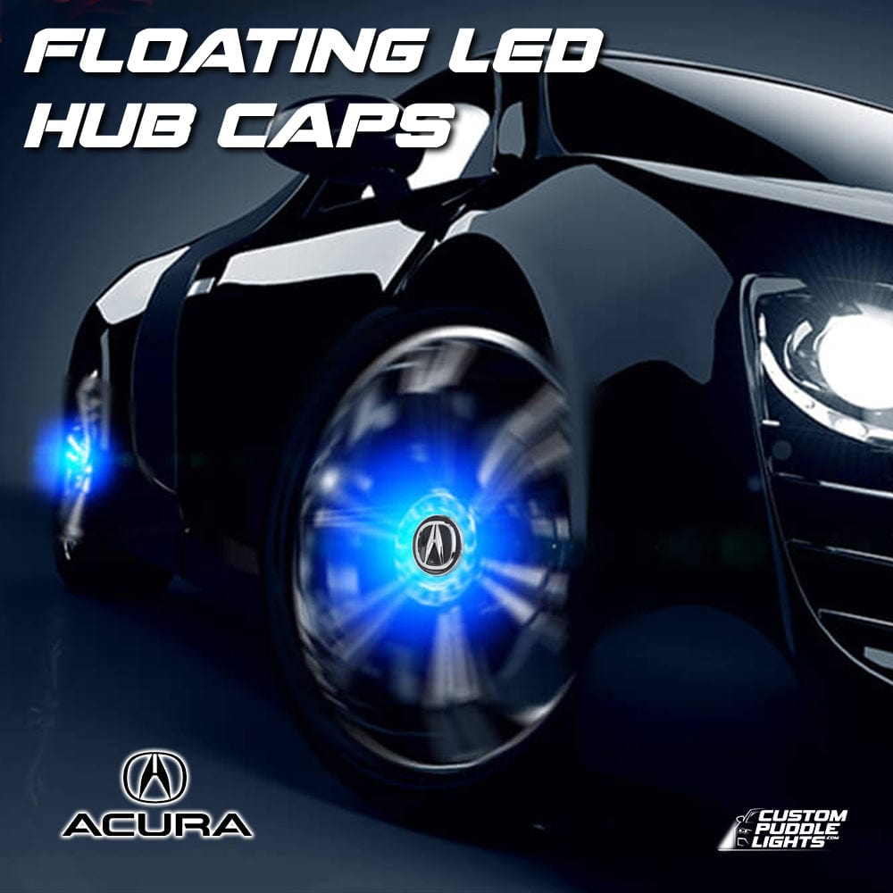 Premium LED Floating Wheel Logo Center Hub Caps Various Designs for Acura