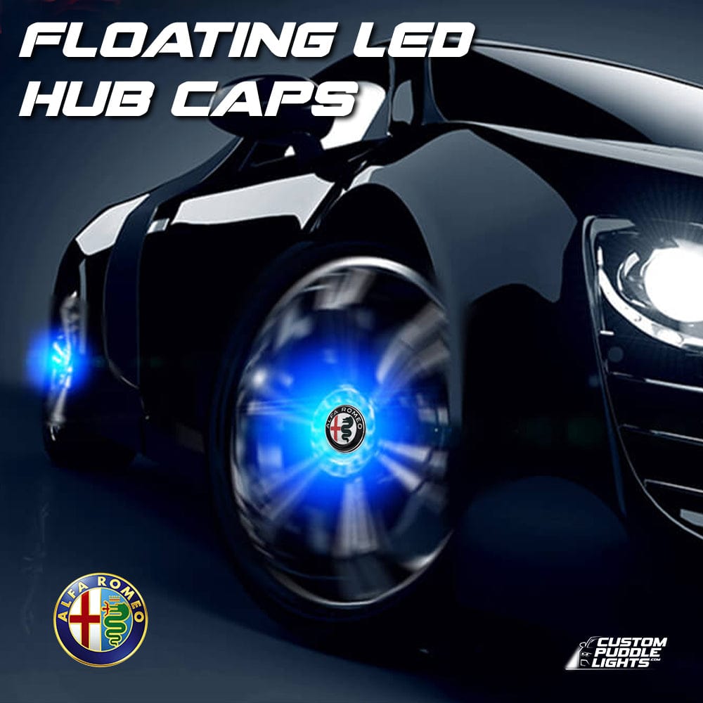 Premium LED Floating Wheel Logo Center Hub Caps Various Designs for Alfa Romeo