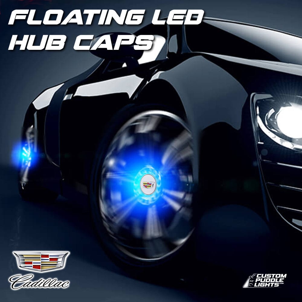 Premium LED Floating Wheel Logo Center Hub Caps Various Designs for Cadillac