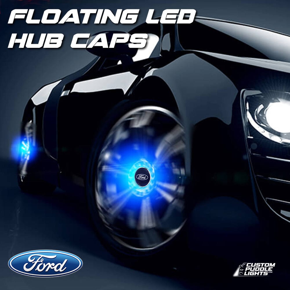 Premium LED Floating Wheel Logo Center Hub Caps Various Designs for Ford