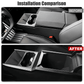 Cybertruck Center Console Cup Holder ABS Carbon Fiber Style Protective Overlay
