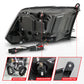 ANZO 09-18 Dodge 1500-3500 LED Plank Style Headlights w/Switchback+Sequential Hyper Black (OE Style) 111608