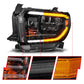 ANZO 2014-2021 Toyota Tundra LED Crystal Headlights w/ Switchback Black Housing w/ DRL 111533