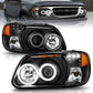 Anzo 1995-2001 Ford Explorer Projector Headlights w/ Halo Black 1 pc