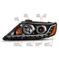 Anzo 2011-2013 Kia Sorento Projector Headlights w/ Halo Black (CCFL)
