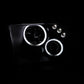 Anzo 2005-2009 Ford Mustang Projector Headlights w/ Halo Black