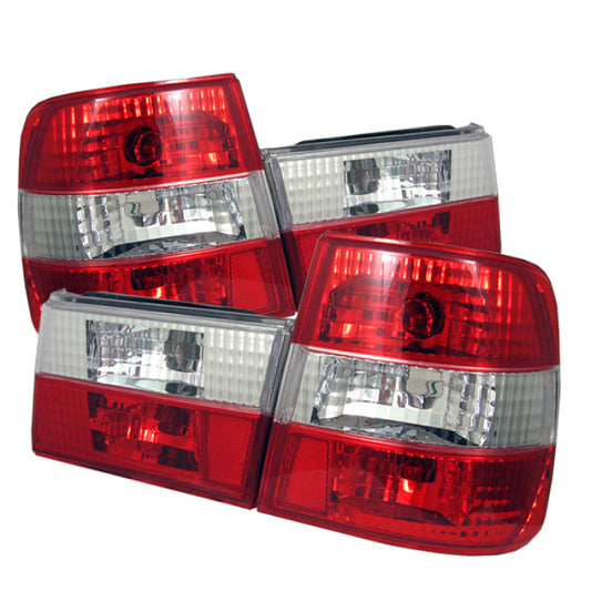 Spyder BMW E34 5-Series 88-95 Euro Style Tail Lights Red Clear ALT-YD-BE3488-RC 5000491