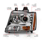 Anzo 2007-2013 Chevrolet Avalanche Projector Headlights w/ Halo Chrome