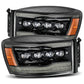 AlphaRex 06-08 Ram 1500HD NOVA LED Proj Headlights Plnk Style Alpha Blk w/Seq Signal/DRL/Amber LED 880538 *Discontinued
