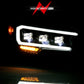 ANZO 2016-2018 Toyota Tacoma LED Projector Headlights Plank Style Black w/ Amber 111496