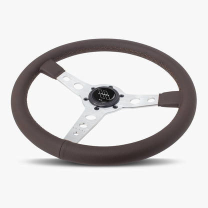 The Daytona | Nappa Brown Leather  | Silver Spoke | Brown Stitch