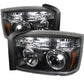 Spyder Dodge Dakota 05-07 Projector Headlights LED Halo Black High H1 Low H1 PRO-YD-DDAK05-BK 5009760