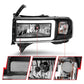 ANZO 94-02 Dodge RAM Crystal Headlight - w/ Light Bar Black Housing 111554