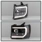 Spyder 07-13 GMC Sierra 1500-3500 Ver 2 Proj Headlights - DRL LED - All Blk PRO-YD-GS07V2-LBDRL-BKV2 5086037