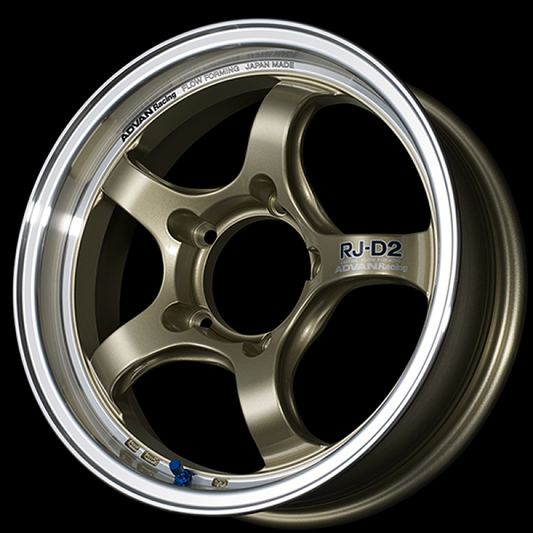 Advan RG-D2 17x7.5 / +30 Offset / 4x98 / 58mm Bore / Machining and Champagne Gold YAT7F30SCG