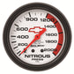AutoMeter Gauge Nitrous Pressure 2-5/8in. 2000PSI Mechanical Chevy Red Bowtie White 5828-00406