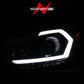ANZO 2014-2016 Kia Forte Projector Headlights w/ Light Bar Black Housing w/ DRL 121562