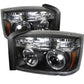 Spyder Dodge Dakota 05-07 Projector Headlights LED Halo Black High H1 Low H1 PRO-YD-DDAK05-BK 5009760