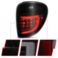 ANZO 2004-2007 Dodge Grand Caravan LED Tail Lights w/ Light Bar Black Housing Smoke Lens 311366