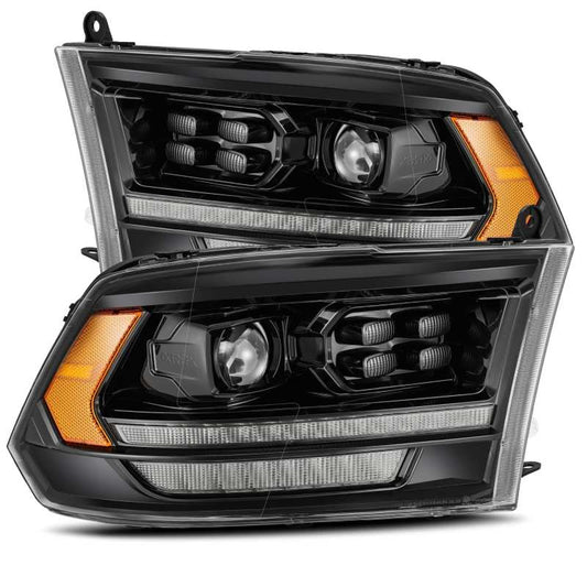 AlphaRex 09-18 Dodge Ram 2500HD LUXX LED Proj Headlights Plank Style Black w/Seq Signal/Smoked DRL 880520 *Discontinued