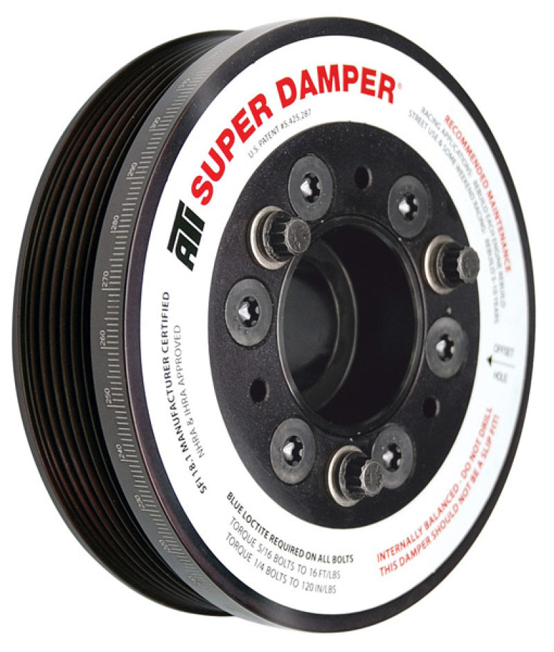 ATI Damper - 5.67in - Alum - 6 Grv - Ford 4.6 Cobra - 96-04 - 16 Percent UD Size ATI918041