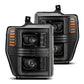 AlphaRex 08-10 Ford F250-550 PRO-Series Projector headlights Alpha-Black w/Activ Light/Seq Signal 880309 *Discontinued