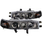 Anzo 1990-1993 Honda Accord Projector Headlights w/ Halo Black 1pc