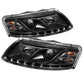 Spyder Audi A6 05-07 Projector Headlights Halogen Model Only - DRL Black PRO-YD-ADA605-DRL-BK 5029416