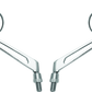 BikeMaster Oval Mirror Machined Arm w/10mm/Yam 10mm/HD Adapters - Pair - Chrome 600806