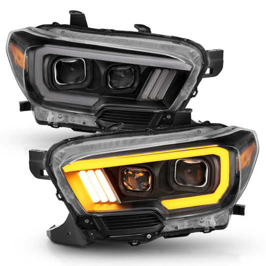 Anzo Toyota Tacoma '16-18 Projector Plank Style Switchback H.L Black Amber