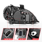ANZO 1996-2013 Freightliner Columbia LED Crystal Headlights Black Housing w/ Clear Lens (Pair) 131028