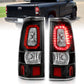 ANZO 1999-2002 Chevy Silverado 1500 LED Taillights Plank Style Black w/Clear Lens 311324