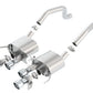 Borla 15 Chevy Corvette C7 ZO6 6.2L w/o AFM w/ NPP ATAK Quad RD RL AC Tips Center Rear Exit Exh 11905