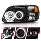 Anzo 1995-2001 Ford Explorer Projector Headlights w/ Halo Black 1 pc
