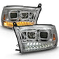 ANZO 2009-2018 Dodge Ram 1500 Projector H.L. Switchback Chrome Amber 111442