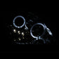Anzo 1997-2001 Honda Prelude Projector Headlights w/ Halo Chrome w/ LED
