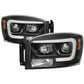 Spyder Dodge Ram 1500 06-08 V2 Projector Headlights - Light Bar DRL - Black (PRO-YD-DR06V2-LB-BK) 5085306