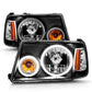 Anzo 2001-2011 Ford Ranger Projector Headlights w/ Halo Black (CCFL) 1 pc