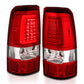 ANZO 1999-2002 Chevy Silverado 1500 LED Taillights Plank Style Chrome With Red/Clear Lens 311332