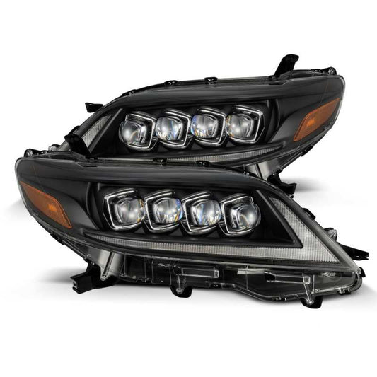 AlphaRex 2011+ Toyota Sienna NOVA LED Proj Headlights Plank Style Black w/Activ Light/Seq Signal/DRL 880768 *Discontinued