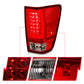 ANZO 04-15 Nissan Titan Full LED Tailights Chrome Housing Red/Clear Lens 311422