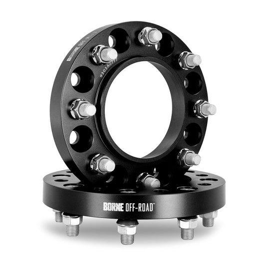 Borne Off-Road Wheel Spacers 8x165.1 116.7 25 M14 Black BNWS-008-250BK