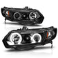 Anzo 2006-2011 Honda Civic Projector Headlights w/ Halo Black (CCFL)
