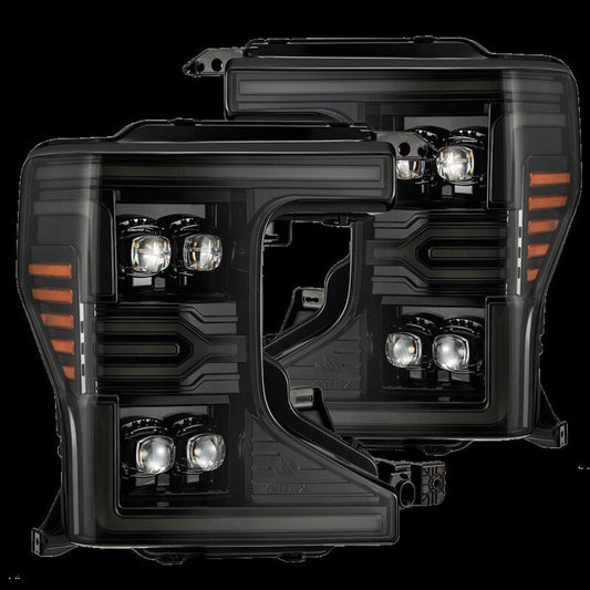 AlphaRex 20-22 Ford F-250/350/450 SD NOVA-Series LED Proj Headlights Alpha-Bk w/Acv Light SS & SBDRL 880340 *Discontinued
