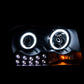 Anzo 2005-2010 Chrysler 300 Projector Headlights w/ Halo Black