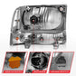 Anzo 2000-2004 Ford Excursion Crystal Headlights Black