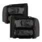 SPYDER Xtune Ford F250 F350 F450 Superduty Excursion 99-04 Headlights Black Smoked HD-JH-FF25099-HA-BSM 9033001